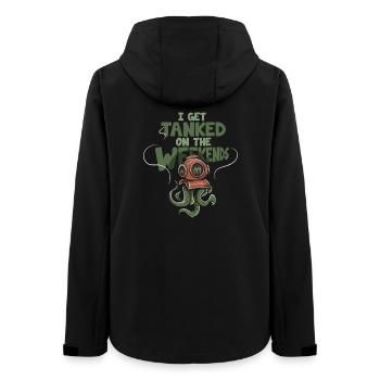 Diving Diver Snorkeling Recreational Diver - Women’s Recycled Softshell Jacket by Stanley/Stella - black - Back - AI Model Female 172 light (172cm)