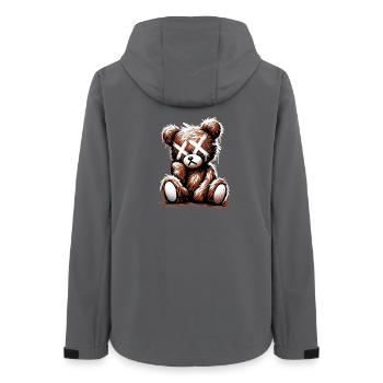 Broken Sad Teddy Graffiti Art - Veste softshell femme recyclée Stanley/Stella - charbon - Dos - AI Model Female 172 light (172cm)