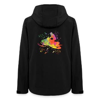 Aventure vibrante en motoneige Skidoo - Veste softshell femme recyclée Stanley/Stella - noir - Dos - AI Model Female 172 light (172cm)