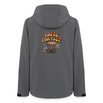 Tu es parfait - Mème Drôle de Disc Golf - Veste softshell femme recyclée Stanley/Stella - charbon - Dos - AI Model Female 172 light (172cm)