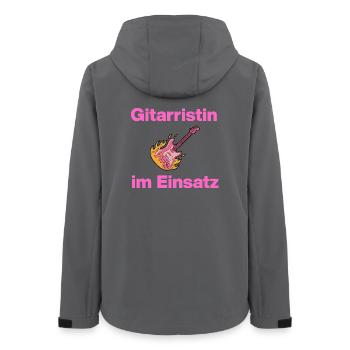 Guitarist in action, Pink Power! Girl power - Women’s Recycled Softshell Jacket by Stanley/Stella - anthracite - Back - AI Model Female 172 light (172cm)