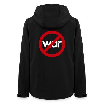 Stop War – For Peace & Freedom - Women’s Recycled Softshell Jacket by Stanley/Stella - black - Back - AI Model Female 172 light (172cm)