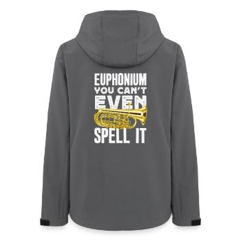 Vintage Euphonium Player - Women’s Recycled Softshell Jacket by Stanley/Stella - anthracite - Back - AI Model Female 172 light (172cm)