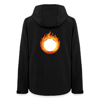 Ring des Feuers - Frauen Recycelte Softshelljacke von Stanley/Stella - Schwarz - Hinten - AI Model Female 172 light (172cm)