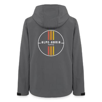 Alpe-Adria Cycle Path - Women’s Recycled Softshell Jacket by Stanley/Stella - anthracite - Back - AI Model Female 172 light (172cm)