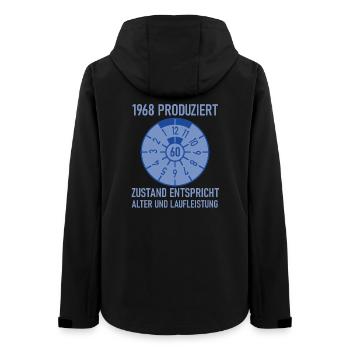 1968 Geboren 60. Geburtstag Auto Tuning - Frauen Recycelte Softshelljacke von Stanley/Stella - Schwarz - Hinten - AI Model Female 172 light (172cm)