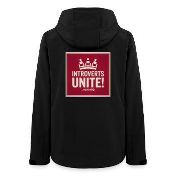 Introvertis Unissez-vous, sérieusement - Introverti drôle - Veste softshell femme recyclée Stanley/Stella - noir - Dos - AI Model Female 172 light (172cm)
