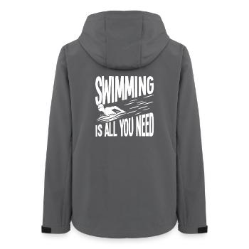 Schwimmen ist alles, was du brauchst - Frauen Recycelte Softshelljacke von Stanley/Stella - Anthrazit - Hinten - AI Model Female 172 light (172cm)