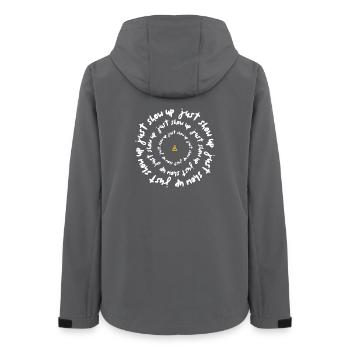 Einfach erscheinen – Disziplin-Mindset-Design - Frauen Recycelte Softshelljacke von Stanley/Stella - Anthrazit - Hinten - AI Model Female 172 light (172cm)
