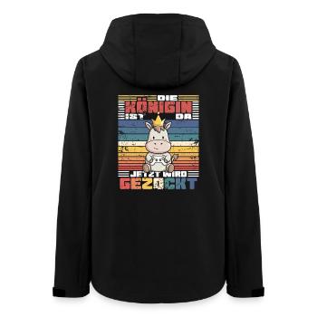 gaming girl zocken - Frauen Recycelte Softshelljacke von Stanley/Stella - Schwarz - Hinten - AI Model Female 172 light (172cm)