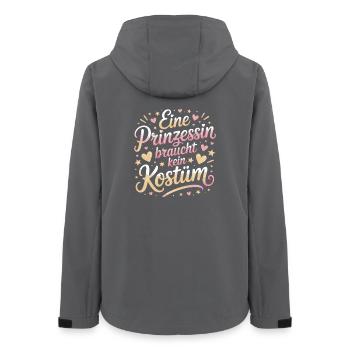 Princess doesn't need a costume carnival carnival - Women’s Recycled Softshell Jacket by Stanley/Stella - anthracite - Back - AI Model Female 172 light (172cm)