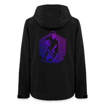 Klassisches Floorball Motiv - Frauen Recycelte Softshelljacke von Stanley/Stella - Schwarz - Hinten - AI Model Female 172 light (172cm)