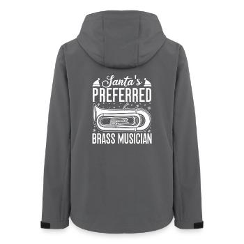 Baritone Player Santa ́s Preferred Brass Musician - Women’s Recycled Softshell Jacket by Stanley/Stella - anthracite - Back - AI Model Female 172 light (172cm)