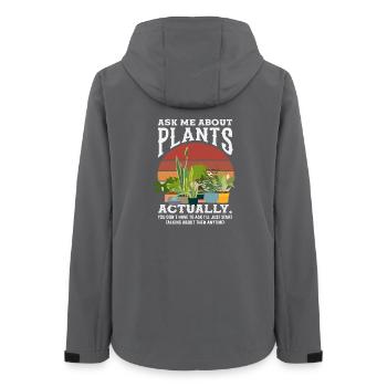 Demande-moi pour Plant Lover - Veste softshell femme recyclée Stanley/Stella - charbon - Dos - AI Model Female 172 light (172cm)