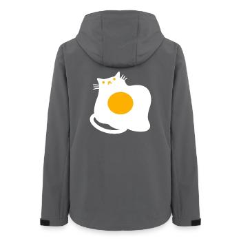 Drôle de chat en cuisinière aux œufs au plat - Veste softshell femme recyclée Stanley/Stella - charbon - Dos - AI Model Female 172 light (172cm)