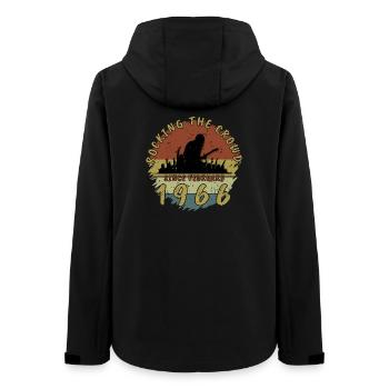 60th Birthday Rocking the crowd GIT 02/1966 - Women’s Recycled Softshell Jacket by Stanley/Stella - black - Back - AI Model Female 172 light (172cm)