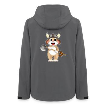 Hache Viking de chien - Veste softshell femme recyclée Stanley/Stella - charbon - Dos - AI Model Female 172 light (172cm)