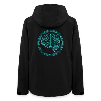 Cyber Brain AI Tech Circuit Vector - Women’s Recycled Softshell Jacket by Stanley/Stella - black - Back - AI Model Female 172 light (172cm)