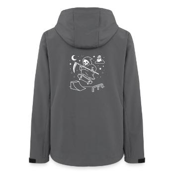 Grim Reaper Skate Night - Women’s Recycled Softshell Jacket by Stanley/Stella - anthracite - Back - AI Model Female 172 light (172cm)