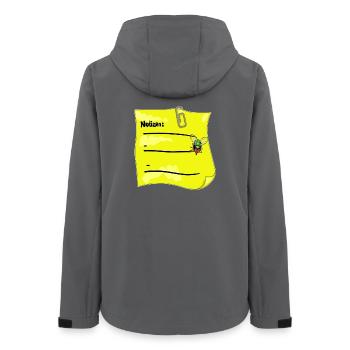 Bloc-notes jaune – Trombone & faux nœud papillon - Veste softshell femme recyclée Stanley/Stella - charbon - Dos - AI Model Female 172 light (172cm)