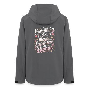 Everything I Love Illegal Expensive Blonde Männer - Frauen Recycelte Softshelljacke von Stanley/Stella - Anthrazit - Hinten - AI Model Female 172 light (172cm)