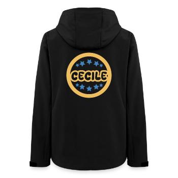 First name Cecile - Women’s Recycled Softshell Jacket by Stanley/Stella - black - Back - AI Model Female 172 light (172cm)
