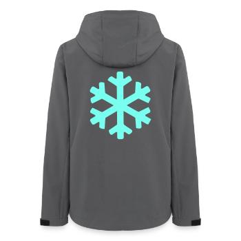 Cristal de neige bleu glace - Veste softshell femme recyclée Stanley/Stella - charbon - Dos - AI Model Female 172 light (172cm)