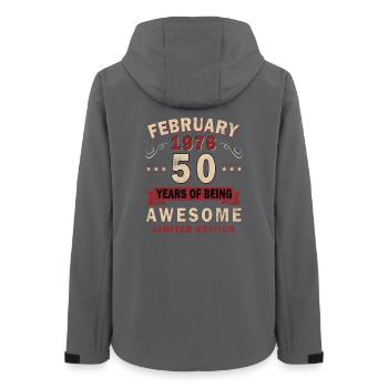 50th Anniversary – Year – February 1976 - Women’s Recycled Softshell Jacket by Stanley/Stella - anthracite - Back - AI Model Female 172 light (172cm)