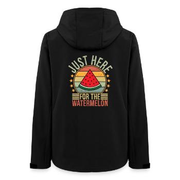 just here for the watermelon - Frauen Recycelte Softshelljacke von Stanley/Stella - Schwarz - Hinten - AI Model Female 172 light (172cm)