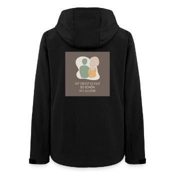 C’est presque aussi agréable avec toi que seul - Veste softshell femme recyclée Stanley/Stella - noir - Dos - AI Model Female 172 light (172cm)