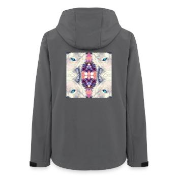 Kaléidoscope des loups arctiques - Veste softshell femme recyclée Stanley/Stella - charbon - Dos - AI Model Female 172 light (172cm)