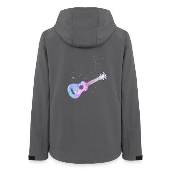 Hawaiian Ukulele Uke Watercolor - Frauen Recycelte Softshelljacke von Stanley/Stella - Anthrazit - Hinten - AI Model Female 172 light (172cm)