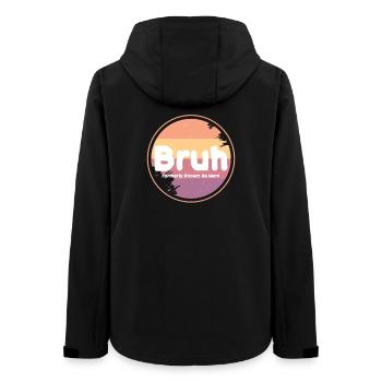 Bruh Retro Mom Logo - Women’s Recycled Softshell Jacket by Stanley/Stella - black - Back - AI Model Female 172 light (172cm)