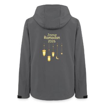 Happy Ramadan 2026 - Women’s Recycled Softshell Jacket by Stanley/Stella - anthracite - Back - AI Model Female 172 light (172cm)