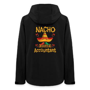 Nacho Average Accountant - Women’s Recycled Softshell Jacket by Stanley/Stella - black - Back - AI Model Female 172 light (172cm)