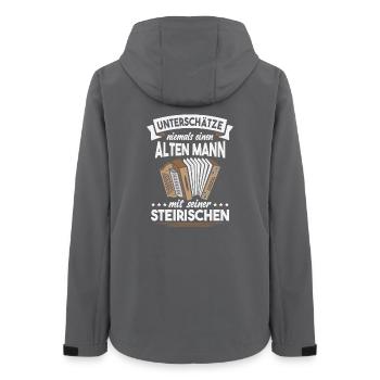 Styrian Accordion Old Man Accordion - Women’s Recycled Softshell Jacket by Stanley/Stella - anthracite - Back - AI Model Female 172 light (172cm)