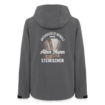 Styrian Accordion Old Man Accordion - Women’s Recycled Softshell Jacket by Stanley/Stella - anthracite - Back - AI Model Female 172 light (172cm)