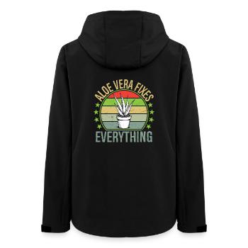 Aloe Vera Fixes Everything Funny Succulent Gard - Women’s Recycled Softshell Jacket by Stanley/Stella - black - Back - AI Model Female 172 light (172cm)