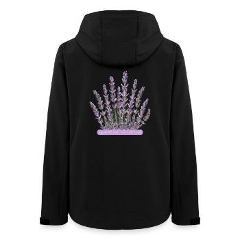 Lavender flowers crazy for lavender - Women’s Recycled Softshell Jacket by Stanley/Stella - black - Back - AI Model Female 172 light (172cm)