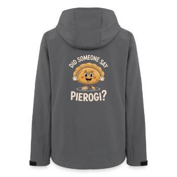  Did Someone Say Pierogi Spruch Lustiger Pierogi - Frauen Recycelte Softshelljacke von Stanley/Stella - Anthrazit - Hinten - AI Model Female 172 light (172cm)