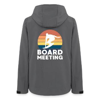 Surfing Board Meeting - Women’s Recycled Softshell Jacket by Stanley/Stella - anthracite - Back - AI Model Female 172 light (172cm)