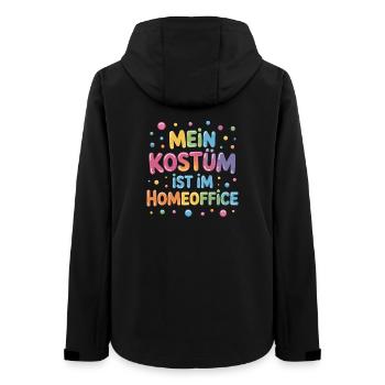 Kostüm Ist Im Homeoffice Karneval Fasching Büro - Frauen Recycelte Softshelljacke von Stanley/Stella - Schwarz - Hinten - AI Model Female 172 light (172cm)