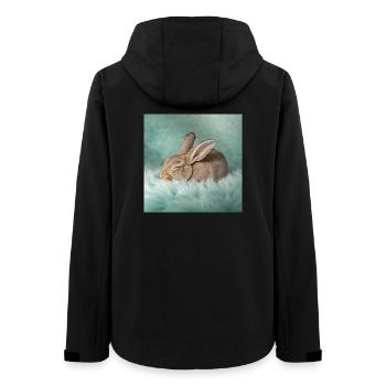 Rêves néon de lapin - Veste softshell femme recyclée Stanley/Stella - noir - Dos - AI Model Female 172 light (172cm)