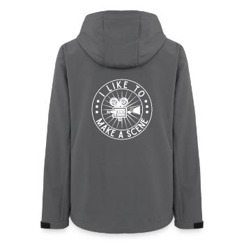 Théâtre J’aime faire une scène Don de comédie musicale - Veste softshell femme recyclée Stanley/Stella - charbon - Dos - AI Model Female 172 light (172cm)
