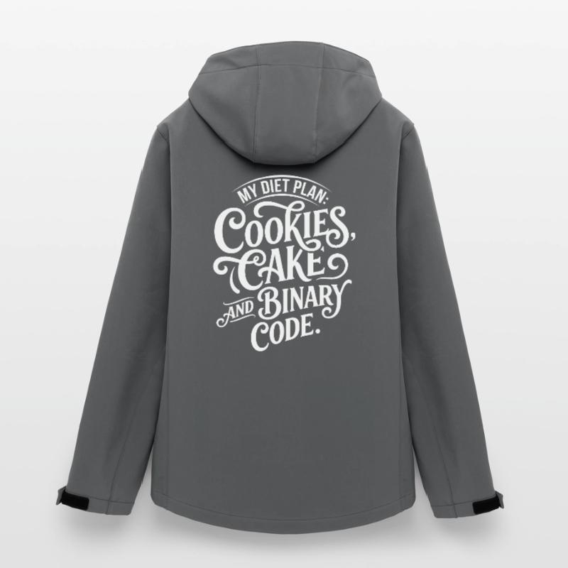 Cookies Cake Binary Code Design Women’s Recycled Softshell Jacket by Stanley/Stella