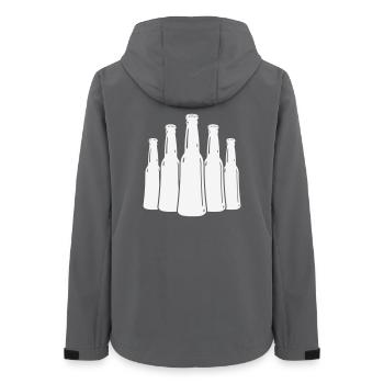 Bierflaschen Silhouette - Frauen Recycelte Softshelljacke von Stanley/Stella - Anthrazit - Hinten - AI Model Female 172 light (172cm)