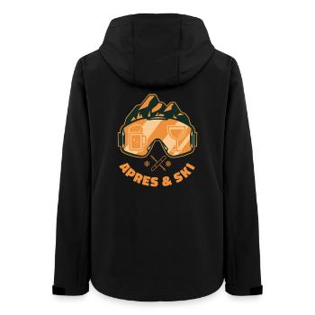 Après & Ski Team Party Outfit - Women’s Recycled Softshell Jacket by Stanley/Stella - black - Back - AI Model Female 172 light (172cm)