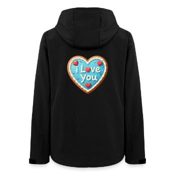 Cœur cadeau de la Saint-Valentin - Veste softshell femme recyclée Stanley/Stella - noir - Dos - AI Model Female 172 light (172cm)