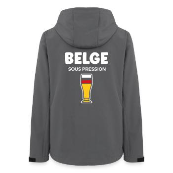 Belge Sous Pression Verre Bière - Veste softshell femme recyclée Stanley/Stella - charbon - Dos - AI Model Female 172 light (172cm)
