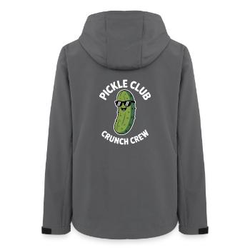 Pickle Club Crunch Crew Gurken Humor - Frauen Recycelte Softshelljacke von Stanley/Stella - Anthrazit - Hinten - AI Model Female 172 light (172cm)